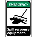 National Marker Co Emergency Sign 14x10 Vinyl - Spill Response Equipment EGA1PB